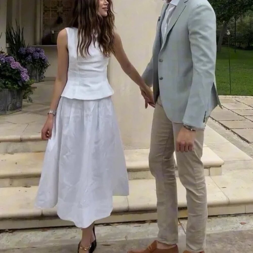 REFORMATION Moya White Linen Set 2